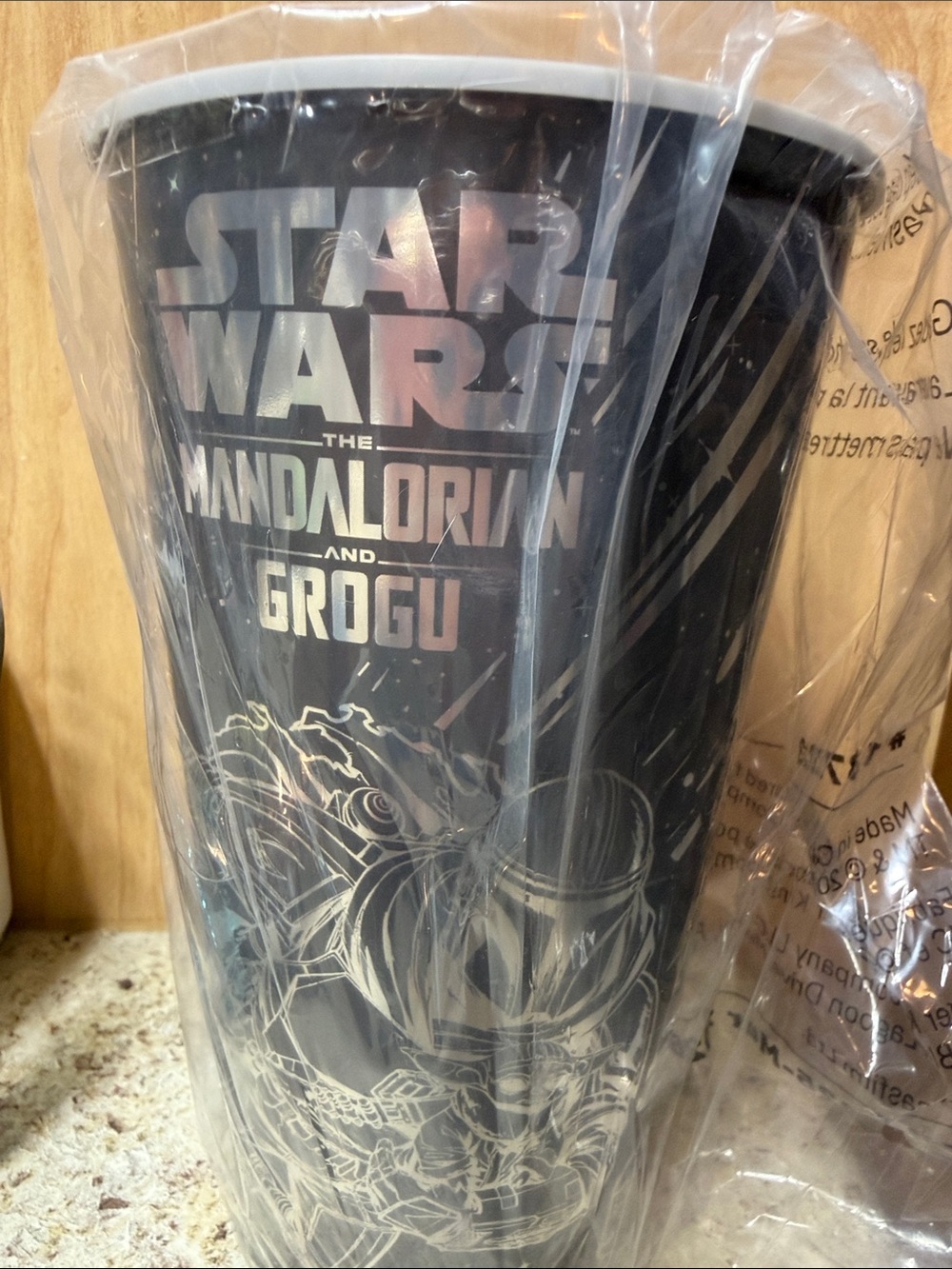 Star Wars Black and Silver The Mandalorian & Grogu Graphic Cup